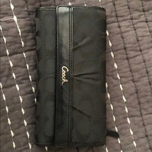 Coach wallet with checkbook sleeve